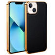 Case for iPhone 13, Cowhide Leather, black