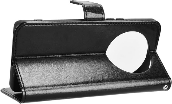 Flip case for Honor Magic 7 Lite, Crazy Horse Wallet, black