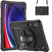 Case for Samsung Galaxy Tab S9 Ultra, Armor Protective, Black