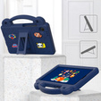 Children's case for Samsung Galaxy Tab A11 / A9, Cute Patterns, with stand, dark blue