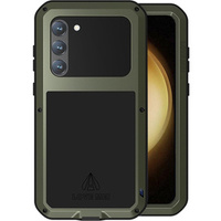 Love Mei Case for Samsung Galaxy S23 Plus, armored with glass, green