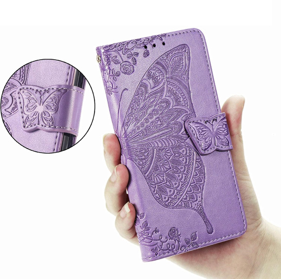 Flip case for Oppo A40 / Oppo A40m, Butterfly, purple