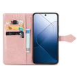 Flip case for Xiaomi 14T, Mandala, pink rose gold