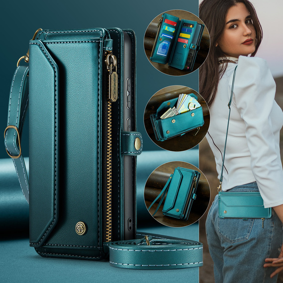 CASEME RFID Leather Wallet Case for Samsung Galaxy S26 Ultra, green