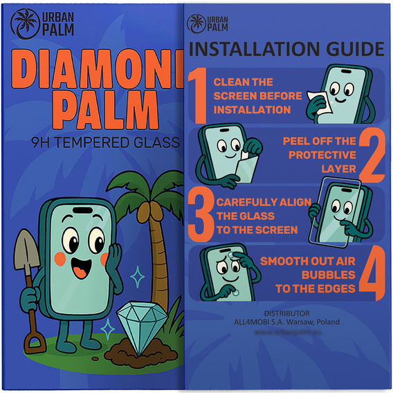 Diamond Palm Tempered Glass for iPhone 14 Pro