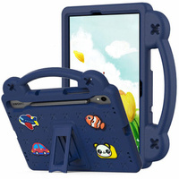 Children's case for Samsung Galaxy Tab S10 Lite / S10 FE / S9 FE, Cute Patterns, with stand, dark blue