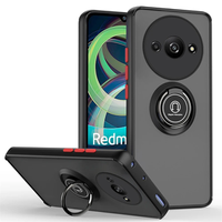 Silicone case for Xiaomi Redmi A3, with camera protection, transparent / black