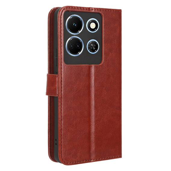 Flip case for Infinix Note 30, Crazy Horse Wallet, brown