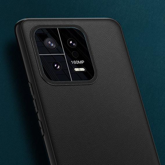 Leather case for Xiaomi 13 Pro, leather hybrid, black