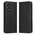 Case for Oppo A18 4G / A38 4G, Smart Magnet, Black + 9H Glass
