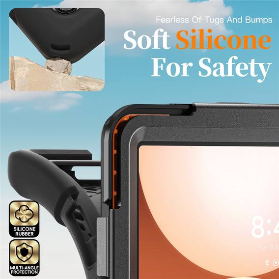 Armoured case with stand and shoulder strap for Samsung Galaxy Tab A11+