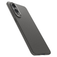 Spigen case for Samsung Galaxy S25, Liquid Air, black + 9H Tempered Glass