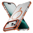 Armoured case for MagSafe clear with orange sides for iPhone 17 Pro Max