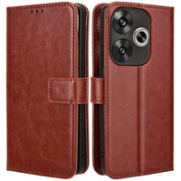 Flip case for Xiaomi Poco F6, Crazy Horse Wallet, brown