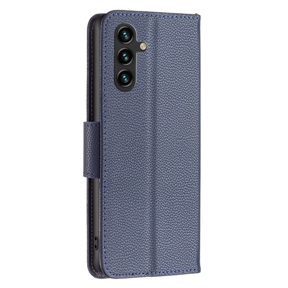 Flip case for Samsung Galaxy A55 5G, Wallet Litchi Leather, dark blue