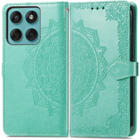 Flip case for Motorola Edge 60 / 60 Fusion, Mandala, green