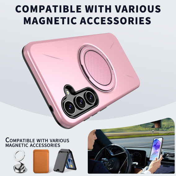 MagSafe case with stand for Samsung Galaxy A57 5G, pink