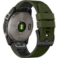 Silicone Strap for Garmin Fenix 7 / Forerunner 965 / 955 / 945 / 935, Green / Black