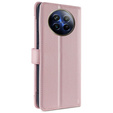 Flip case for Realme 12, Wallet Zipper Pocket, pink
