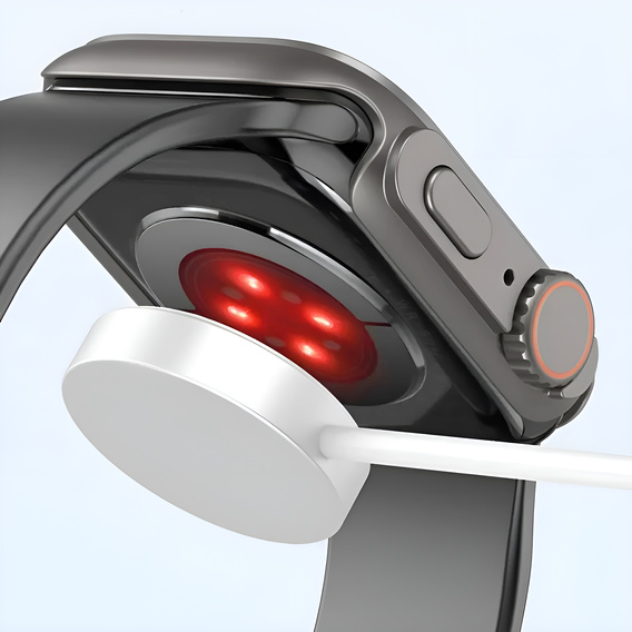 Electroplated TPU Full Coverage Case for Apple Watch 7 / 8 41MM, Black/Red