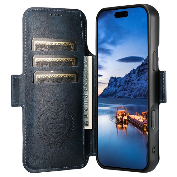 2-in-1 flip case for iPhone 17 Pro, SUTENI, for MagSafe, blue