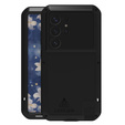 Love Mei Case for Samsung Galaxy S25 Ultra, armored with glass, black