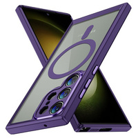 Case for Samsung Galaxy S24 Ultra, ERBORD Impact Guard, MagSafe, dark purple