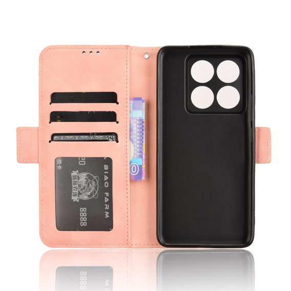 Flip case for Xiaomi 14T Pro, Card Slot, pink