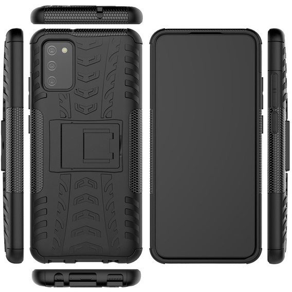 Case for Samsung Galaxy A02s, Tire Armor, black