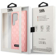Karl Lagerfeld Case for Samsung Galaxy S23 Ultra, Saffiano Mono Metal, pink