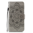 Flip case for Xiaomi Redmi Note 9s/ 9 Pro, Mandala Flower, grey