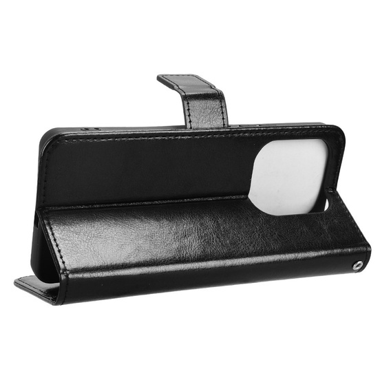 Flip case for Xiaomi Redmi Note 14 4G, Crazy Horse Wallet, black