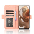 Flip case for Motorola Edge 50 Ultra, Card Slot, pink