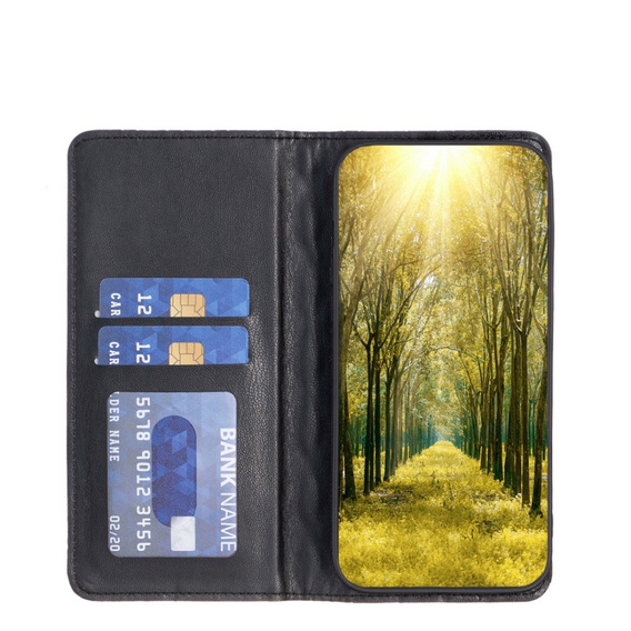 Flip case for Xiaomi Redmi Note 13 5G, Wallet, BINFEN COLOR, black