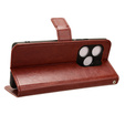 Flip case for Realme GT 6 / 6T, Crazy Horse Wallet, brown