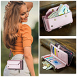 CASEME RFID Leather Wallet Case for Samsung Galaxy S26 Ultra, pink