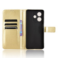 Flip case for Oppo A40 / Oppo A40m, Crazy Horse Wallet, gold