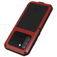 Love Mei Case for Samsung Galaxy S21 FE, armored with glass, red