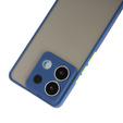 Silicone case for Xiaomi Redmi Note 13 Pro 5G, with camera protection, transparent / blue + Tempered Glass 9H