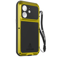 Love Mei Case for iPhone 12 Mini, armored with glass, yellow