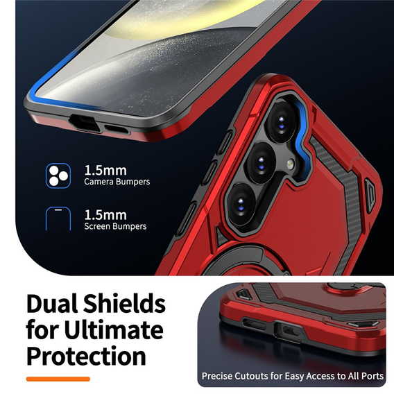 Magnetic case with stand for Samsung Galaxy A57 5G, red