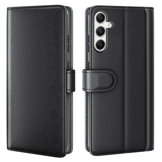 Flip case for Samsung Galaxy A35 5G, Split Leather, black