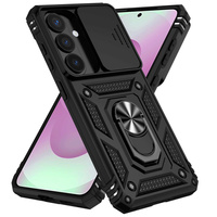 Armoured case with stand and lens cover for Samsung Galaxy S26, black