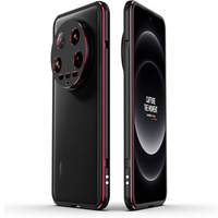 Case for Xiaomi 14 Ultra, Armor Bumper, with lens cover, black / red