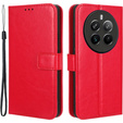Flip case for Realme 12 Pro 5G / 12 Pro+ 5G, Crazy Horse Wallet, red