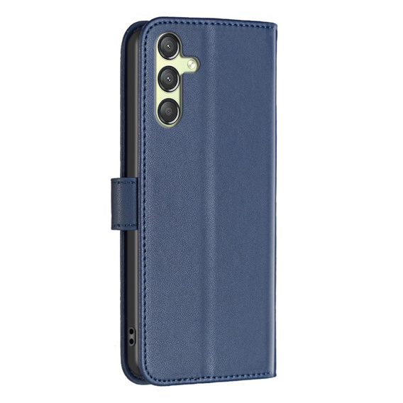 Flip case for Samsung Galaxy A25 5G, BINFEN Wallet, blue + 9H glass