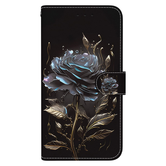 Flip case for Infinix Hot 40i, Wallet, Rose black