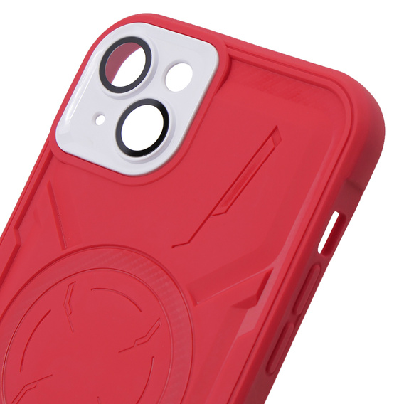 Case for iPhone 15 Plus, ERBORD Armor Mag, red