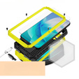 Armored case for Samsung Galaxy S23, R-JUST CamShield Slide, yellow / black