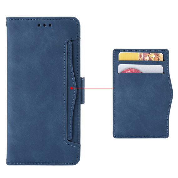 Flip case for Xiaomi Poco F7 Pro, Card Slot, dark blue